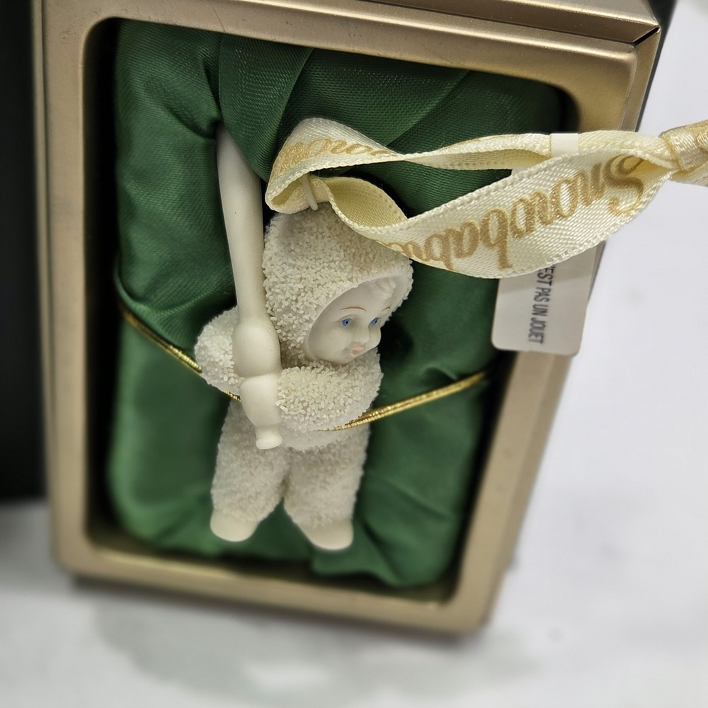 DEPT 56‎ SNOWBABIES BATTER UP MINI ORNAMENT VTG 2000 BASEBALL RETIRED BOXED NIB